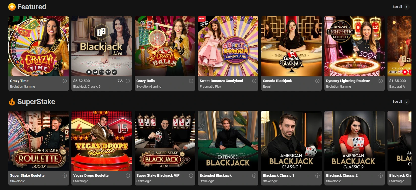 Titan casino live casino.